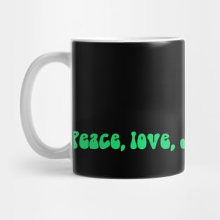 Peace, love, jumping spiders Mug